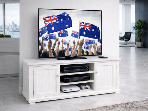 ARNCLIFF (AUSSIE MADE) 2 DOOR LOWLINE TV UNIT COLLECTION - ASSORTED COLOURS - STARTING FROM $1249
