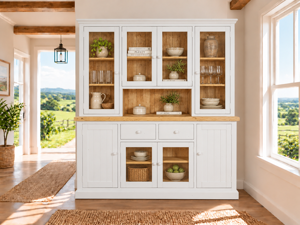 BANKSIDE (AUSSIE MADE) 8 DOOR / 2 DRAWER BUFFET & HUTCH (DRESSER) COLLECTION - ASSORTED COLOURS - STARTING FROM $2999 (Copy)