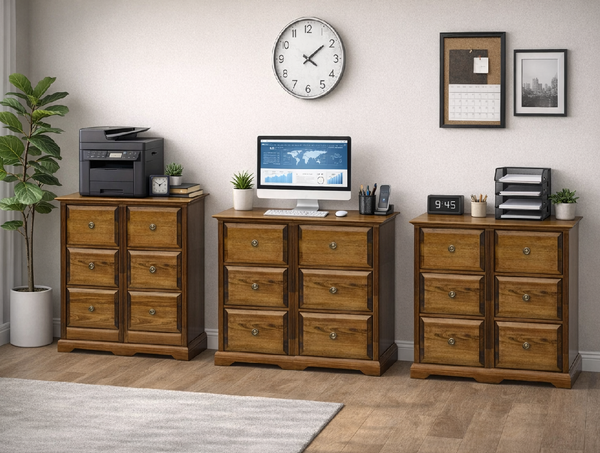 CHURACHS (AUSSIE MADE) FILING CABINET COLLECTION - ASSORTED STAINED COLOURS - STARTING FROM $599