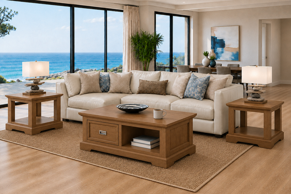 COASTAL (AUSSIE MADE) COFFEE & LAMP TABLE COLLECTION - ASSORTED COLOURS - STARTING FROM $799