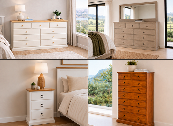 CRONULLA (AUSSIE MADE) CHEST OF DRAWERS COLLECTION - ASSORTED COLOURS - STARTING FROM $399