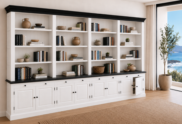 EIFFEL (AUSSIE MADE) QUAD HIGHLINE BOOKCASE COLLECTION - ASSORTED COLOURS - STARTING FROM $5999