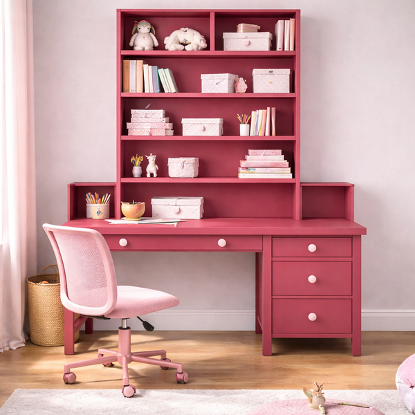 ELOISE (AUSSIE MADE) DESK & HUTCH (REVERSIBLE) COLLECTION - ASSORTED COLOURS - STARTING FROM $1299