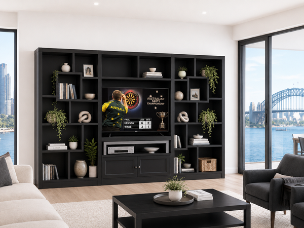 ETTALONG (AUSSIE MADE) 3 PIECE WALL UNIT / BOOOKCASE COLLECTION - ASSORTED COLOURS - STARTING FROM $3999