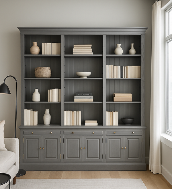 EIFFEL (AUSSIE MADE) TRIPLE HIGHLINE BOOKCASE COLLECTION - ASSORTED COLOURS - STARTING FROM $4499