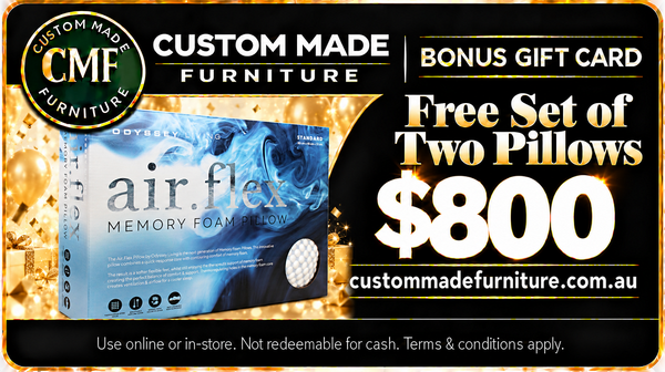 AIR FLEX PILLOWS (AUSSIE MADE) SET OF 2 - REDEEM WITH $800 BONUS GIFT CARD DOLLARS