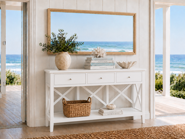 HEREFORD (AUSSIE MADE) 2 or 3 DRAWER HALL / CONSOLE TABLE - ASSORTED COLOURS - STARTING FROM $799