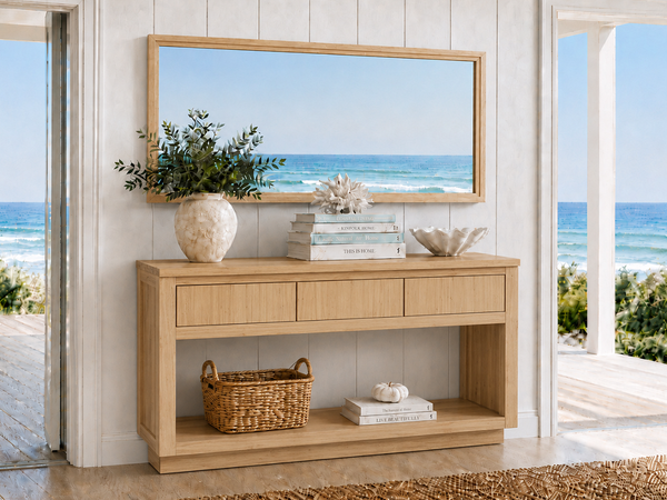 HIGHLAND (AUSSIE MADE) 2 OR 3 HALL / CONSOLE TABLE WITH FLOATING BASE COLLECTION - ASSORTED COLOURS - STARTING FROM $999