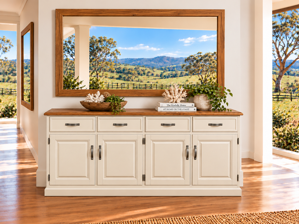 HINTERLANE (AUSSIE MADE) 4 DOOR / 4 DRAWER BUFFET COLLECTION - ASSORTED COLOURS - STARTING FROM $1999