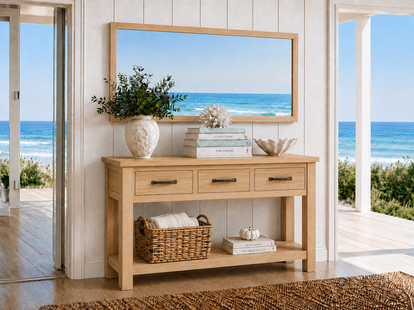 JAMAICA (AUSSIE MADE) 2/3 DRAWER HALL / CONSOLE TABLE COLLECTION - ASSORTED COLOURS - STARTING FROM $699