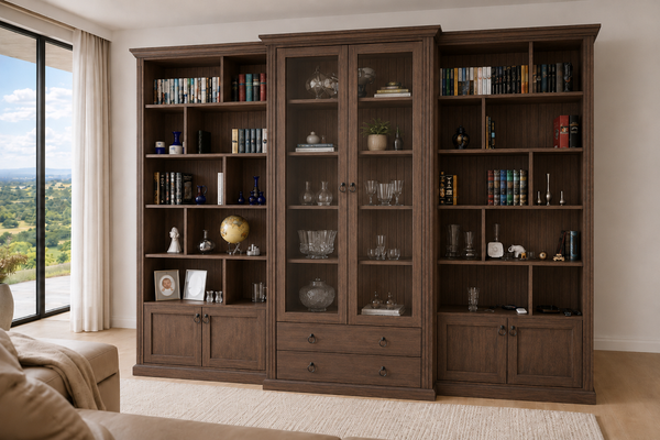 JOHNSON (AUSSIE MADE) 6 DOOR / 2 DRAWER BOOKCASE COLLECTION - ASSORTED COLOURS - STARTING FROM $3999