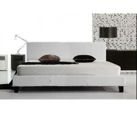 LEXUS  KING LEATHERETTE BED FRAME  -WHITE