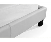 LEXUS  KING LEATHERETTE BED FRAME  -WHITE