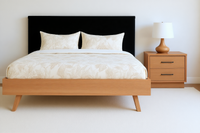 ALEXA (AUSSIE MADE) SCANDI FABRIC AND HARDWOOD BEDROOM COLLECTION - ASSORTED COLOURS - STARTING FROM $2499