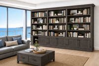 BAYSIDE (AUSSIE MADE) TRIPLE HIGHLINE 6 DOOR BOOKCASE PIGEON PAIRED COLLECTION - ASSORTED COLOURS - STARTING FROM $2499