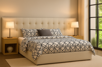 BRONTE (AUSSIE MADE) UPHOLSTERED EXTENDED BEDROOM COLLECTION – ASSORTED FABRICS & COLOURS - STARTING FROM $1999