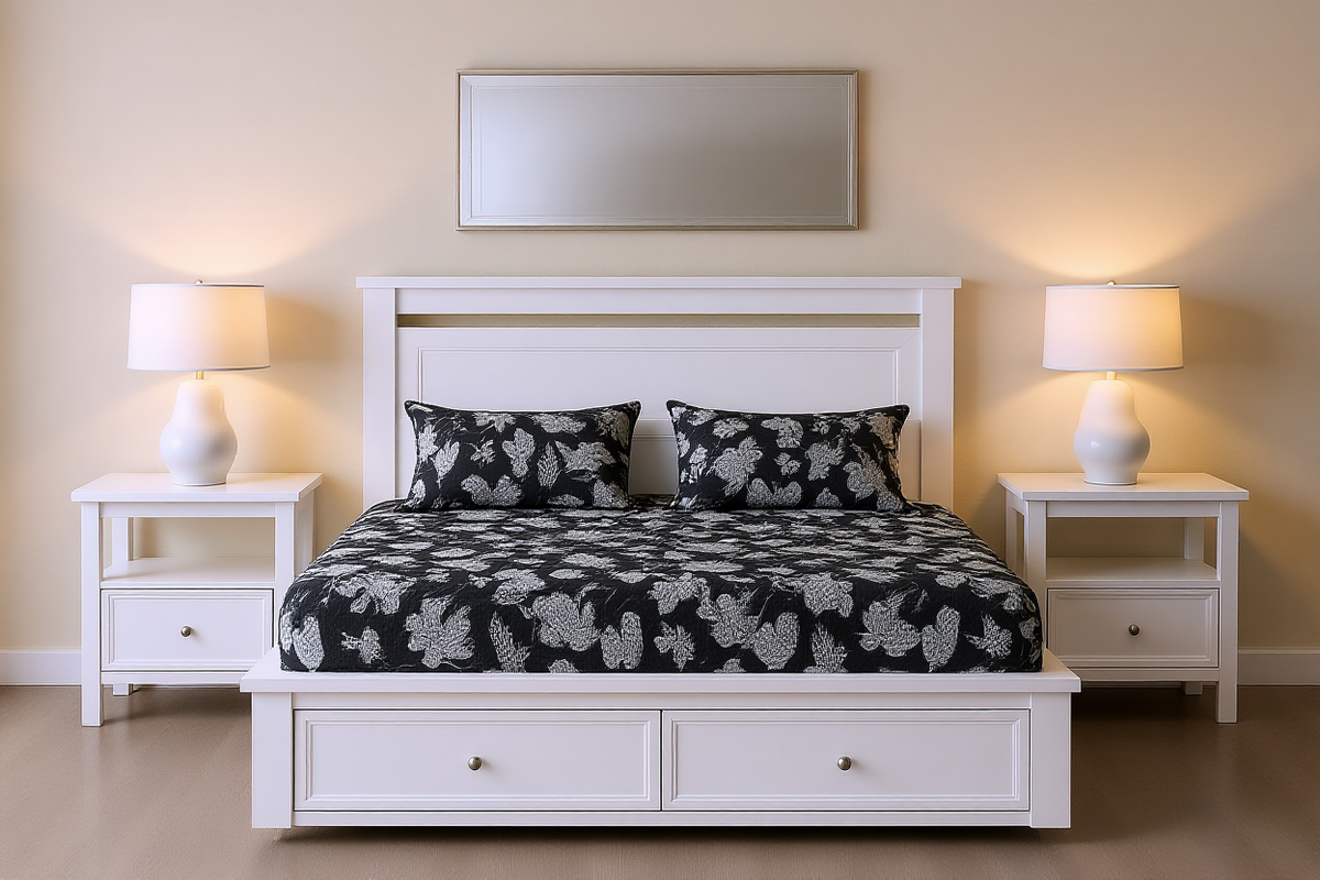 GUSTAV (AUSSIE MADE) BEDROOM COLLECTION - ASSORTED STAINED COLOURS - STARTING FROM $1499