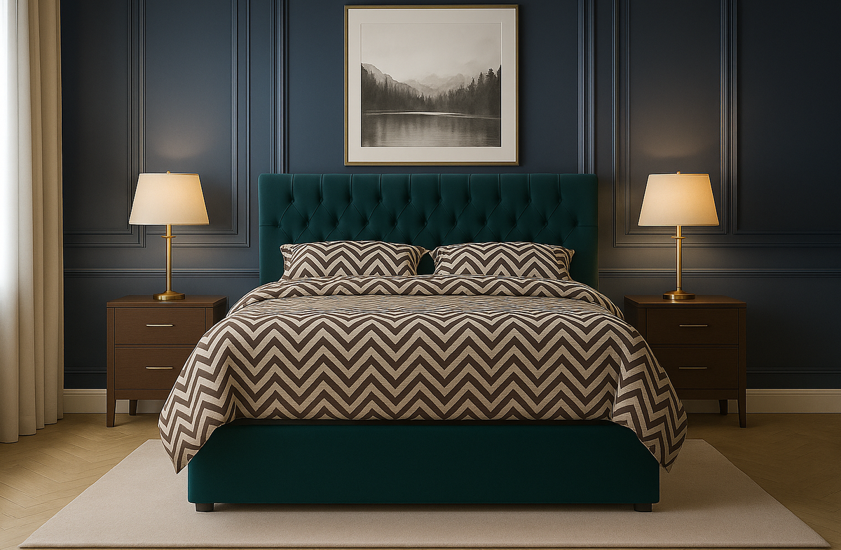 SCOTTISH (AUSSIE MADE) UPHOLSTERED BEDROOM COLLECTION - ASSORTED FABRICS AND COLOURS - STARTING FROM $699