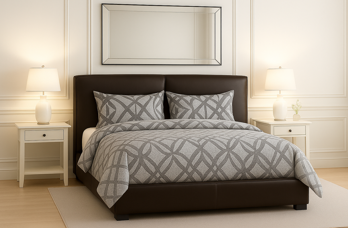 ENZO (AUSSIE MADE) UPHOLSTERED BEDROOM COLLECTION – ASSORTED FABRICS & COLOURS - STARTING FROM $999