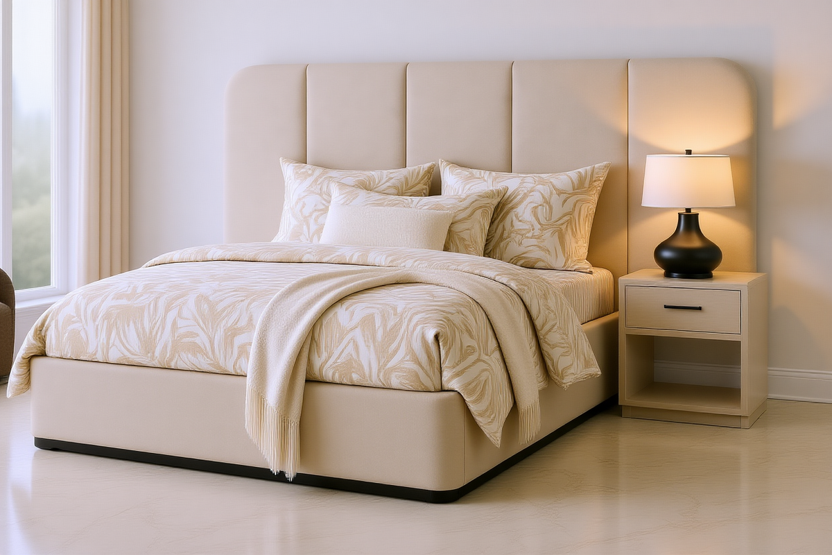 MAROUBRA (AUSSIE MADE) UPHOLSTERED EXTENDED BEDROOM COLLECTION – ASSORTED FABRICS & COLOURS - STARTING FROM $1499