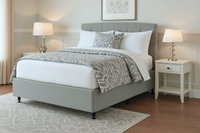 MAGISTERIAL - MAJESTIC (AUSSIE MADE) UPHOLSTERED BEDROOM COLLECTION WITH HIGH PROFILE BASE - ASSORTED FABRICS AND COLOURS - STARTING FROM $399
