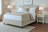 MAGISTERIAL - MAJESTIC (AUSSIE MADE) UPHOLSTERED BEDROOM COLLECTION WITH HIGH PROFILE BASE - ASSORTED FABRICS AND COLOURS - STARTING FROM $399