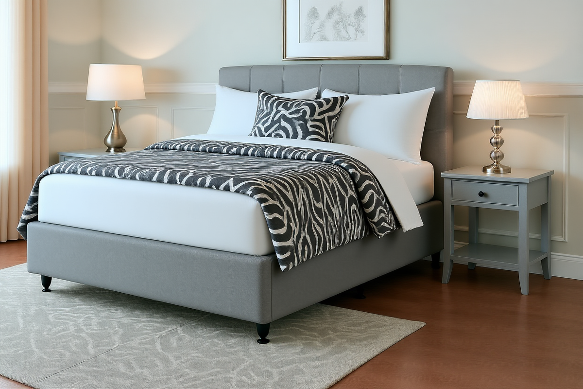 MAGISTERIAL - MAJESTIC (AUSSIE MADE) UPHOLSTERED BEDROOM COLLECTION WITH HIGH PROFILE BASE - ASSORTED FABRICS AND COLOURS - STARTING FROM $399