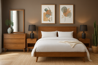 JACINTA (AUSSIE MADE) TIMBER BEDROOM COLLECTION - ASSORTED FABRICS AND COLOURS - STARTING FROM $1999