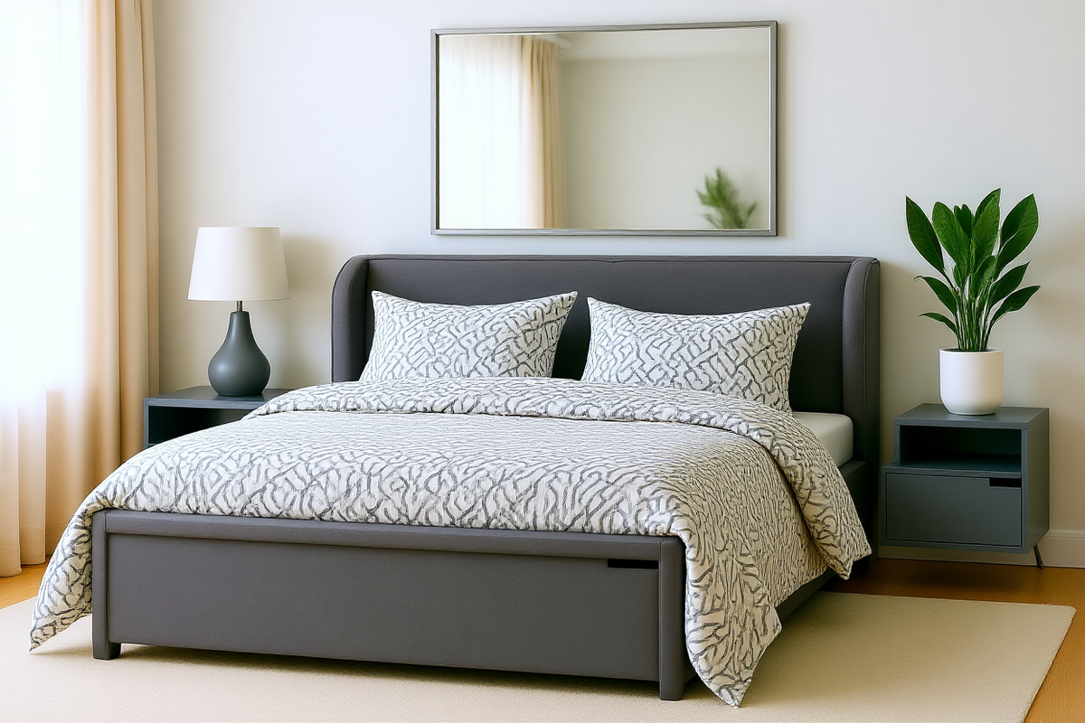 PERFECTION (AUSSIE MADE) ALL FABRIC UPHOLSTERED STORAGE BEDROOM COLLECTION - ASSORTED FABRICS AND COLOURS - STARTING FROM $699
