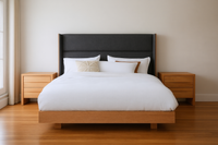ITALIANO (AUSSIE MADE) BEDROOM COLLECTION - FABRIC / SOLID TIMBER / TASSIE OAK VENEER / TASSIE OAK HARDWOOD COMBINATION - ASSORTED PAINTED COLOURS - STARTING FROM $1999