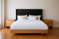 ITALIANO (AUSSIE MADE) BEDROOM COLLECTION - FABRIC / SOLID TIMBER / TASSIE OAK VENEER / TASSIE OAK HARDWOOD COMBINATION - ASSORTED PAINTED COLOURS - STARTING FROM $1999