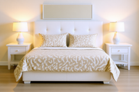 ANGLO (AUSSIE MADE) UPHOLSTERED BEDROOM COLLECTION - ASSORTED FABRICS AND COLOURS - STARTING FROM $499