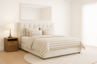 SPANISH (AUSSIE MADE) UPHOLSTERED BEDROOM COLLECTION – ASSORTED FABRICS & COLOURS - STARTING FROM $699