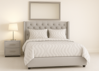 TROPAZ (AUSSIE MADE) UPHOLSTERED WITH WINGS BEDROOM COLLECTION - ASSORTED FABRICS AND COLOURS - STARTING FROM $799