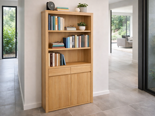 ABBOTSFORD (AUSSIE MADE) HIGHLINE BOOKCASE WITH DOORS COLLECTION - ASSORTED COLOURS - STARTING FROM $1299
