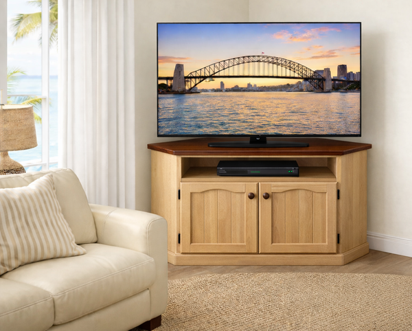 ABILENE (AUSSIE MADE) 2 DOOR / 1 SLOT CORNER TV CABINET COLLECTION - ASSORTED COLOURS - STARTING FROM $799