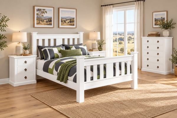 ACACIA (AUSSIE MADE) BEDROOM COLLECTION - ASSORTED COLOURS - STARTING FROM $1499