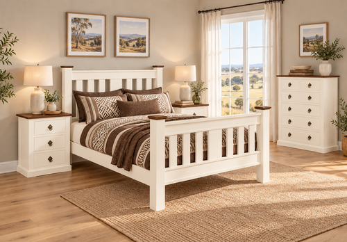 ACACIA (AUSSIE MADE) BEDROOM COLLECTION - ASSORTED COLOURS - STARTING FROM $1499