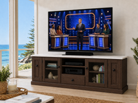 ACE (AUSSIE MADE) 2 DOOR / 3 DRAWER TV UNIT WITH TWIN PULL-OUTS COLLECTION - ASSORTED STAINED COLOURS - STARTING FROM $1499