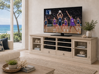 AGATHA (AUSSIE MADE) 2 DOOR / 2 DRAWER LOWLINE TV UNIT COLLECTION - ASSORTED COLOURS - STARTING FROM $1499