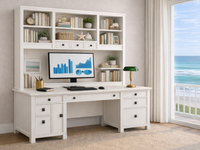ALANZO (AUSSIE MADE) DESK & HUTCH WITH COLLECTION - ASSORTED COLOURS - STARTING FROM $2299