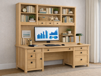 ALANZO (AUSSIE MADE) DESK & HUTCH WITH COLLECTION - ASSORTED COLOURS - STARTING FROM $2299
