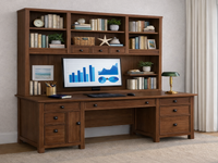 ALANZO (AUSSIE MADE) DESK & HUTCH WITH COLLECTION - ASSORTED COLOURS - STARTING FROM $2299