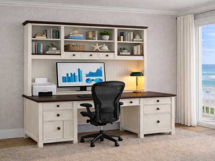 ALANZO (AUSSIE MADE) DESK & HUTCH WITH COLLECTION - ASSORTED COLOURS - STARTING FROM $2299