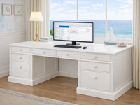 ALASKA (AUSSIE MADE) 8 DRAWER DESK WITH FILING DRAWERS COLLECTION - ASSORTED COLOURS - STARTING FROM $1999