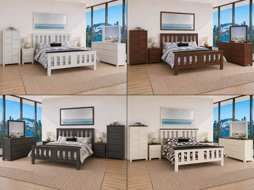 ALFORD (AUSSIE MADE) BEDROOM COLLECTION - ASSORTED COLOURS - STARTING FROM $1199