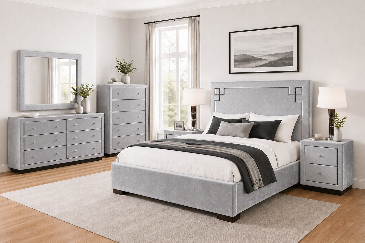 ALLY (AUSSIE MADE) UPHOLSTERED BEDROOM COLLECTION – ASSORTED FABRICS & COLOURS - STARTING FROM $1499