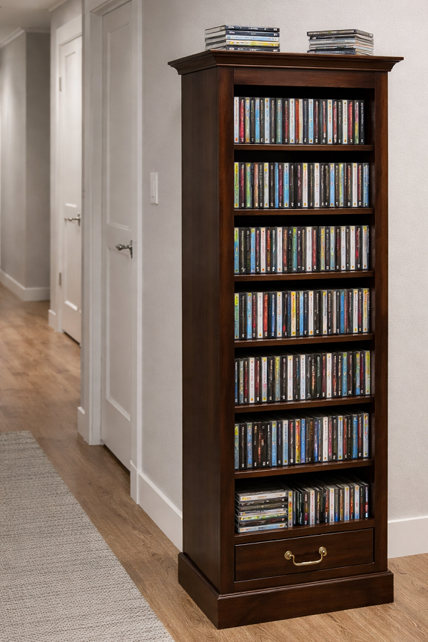 ANNA (AUSSIE MADE) 1 DRAWER DVD/CD CASE COLLECTION - ASSORTED COLOURS - STARTING FROM $699