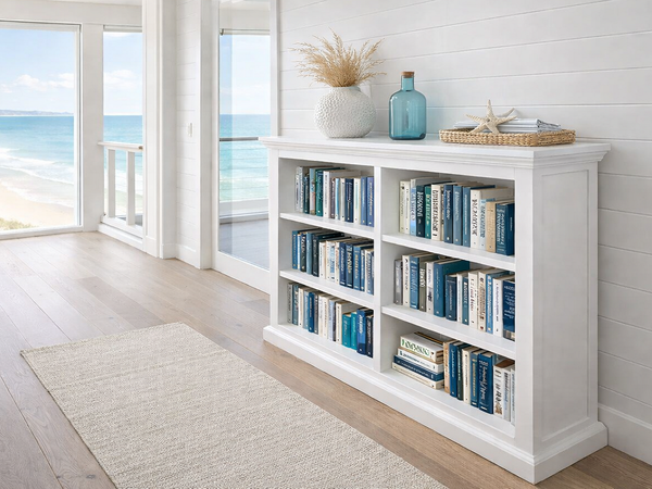 ANTALYA (AUSSIE MADE) TRIPLE TOP LOWLINE BOOKCASE COLLECTION - ASSORTED COLOURS - STARTING FROM $599