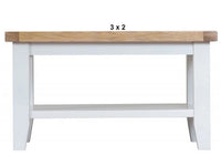 ARBETTA (AUSSIE MADE) COFFEE TABLE WITH MAGAZINE RACK COLLECTION - ASSORTED PAINTED / STAINED COLOURS - STARTING FROM $599
